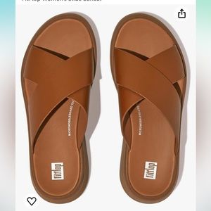 Light Tan Leather Fit Flops